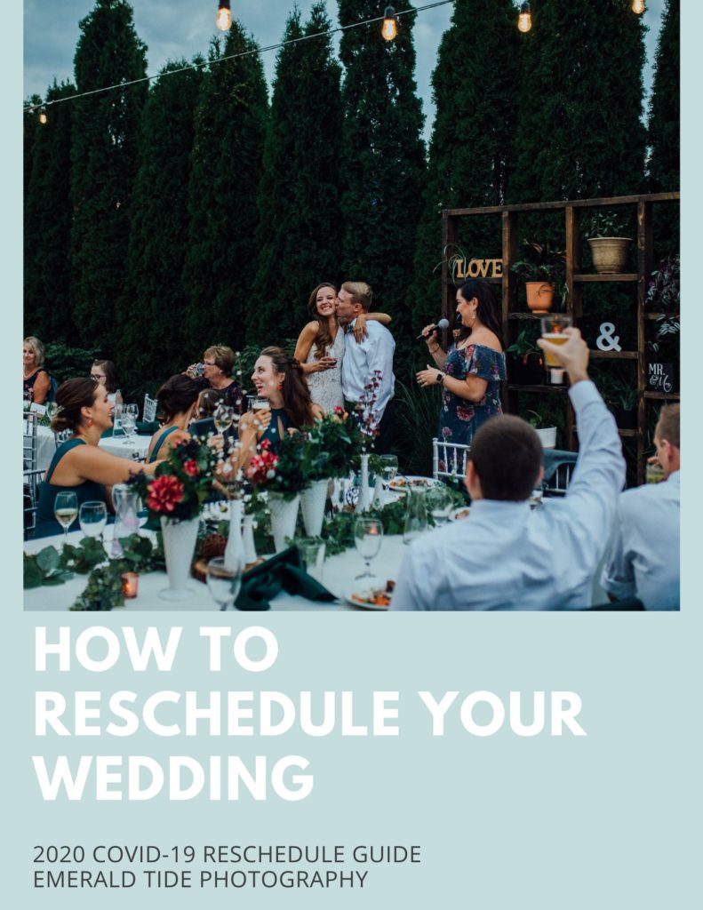 cover of rescheduling your wedding because of covid guide 